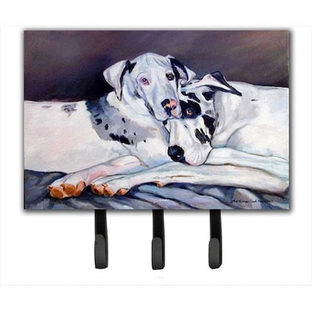 Carolines Treasures 7163TH68 Harlequin Natural Great Danes Leash Holder Or Key Hook 7163TH68